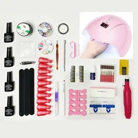 

Professional Starter UV Gel Set Nail Polish Art Kit For Nail Extensions acrylic Kit with lamp Electric Drill nail manicure tools