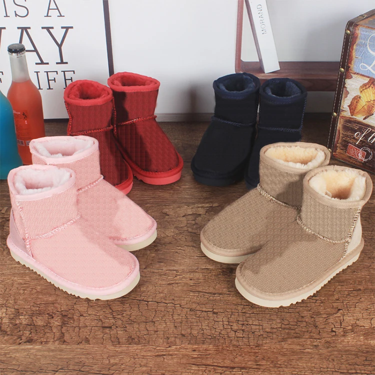 

OEM bottes femme sheepskin warm ankle fur wool australian snow boots winter boots for children snow boots