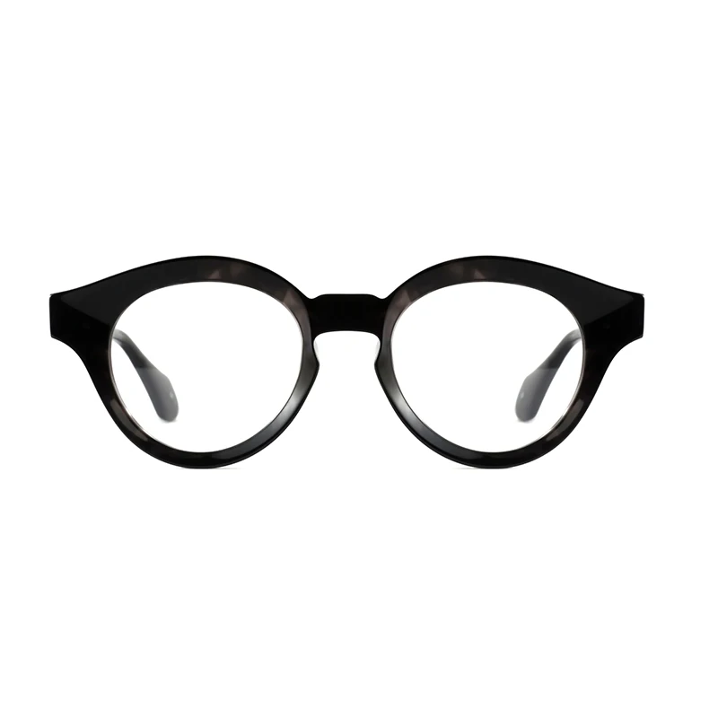 

Hot Sales New Design High End Round Shape Fashion Bevel Acetate Optical Eyewear Frame Occhiali