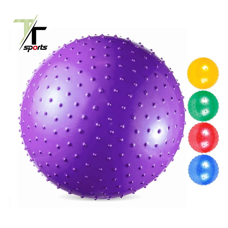 

TTSPORTS Inflatable Sensory Spikey Ball Knobby Balls For Kids and Pets With Pump & pins, Multi colors