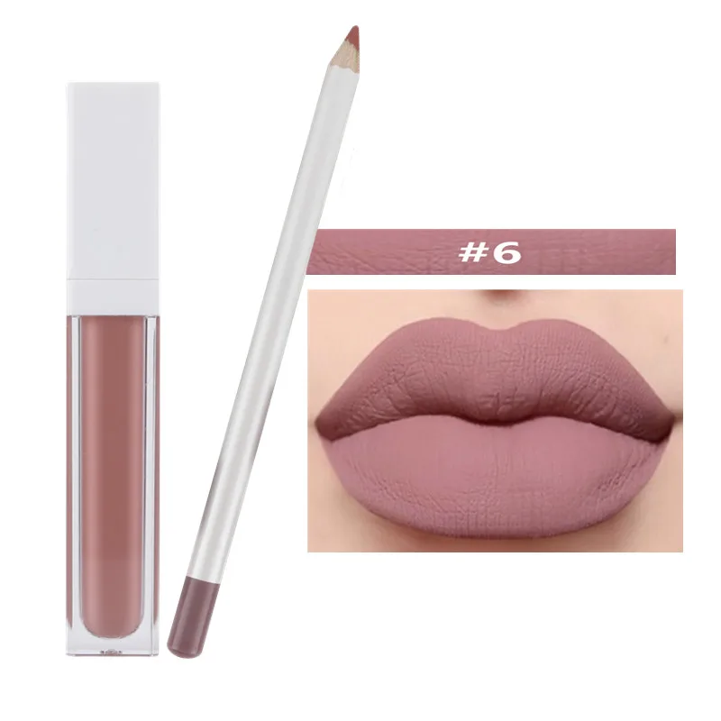 

Custom Logo Waterproof Sexy Matte Lipstick set 17 colors Waterproof Long Lasting Private Label logo Lips kit, 17colors