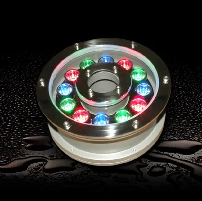 
SS316 SS304 Stainless Steel Underwater RGB Ring LED Fountain Lights 
