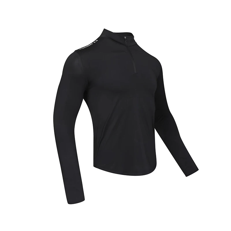 

Wholesale casual fashion 1/ 4 Zip Fleece Pullover Sweatshirt men's sports shirt solid color fitness long-sleeved sportswear