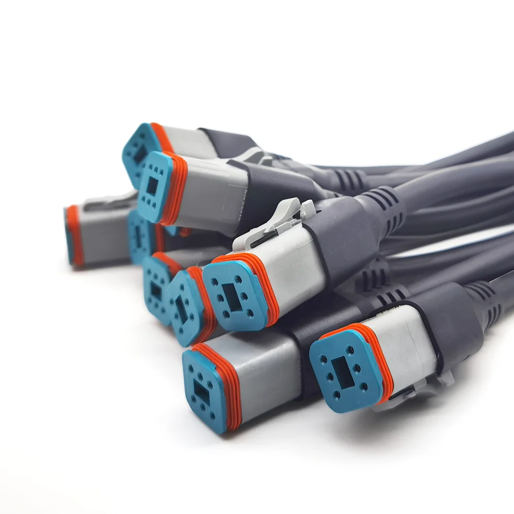 

Molding Waterproof Connector DT04 DT06 Cable Molded Amphenol DT04 4P Connector Molded Cable Assembly