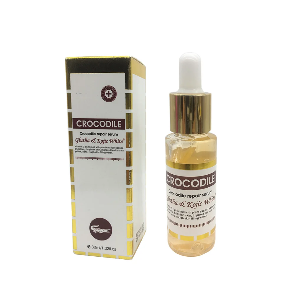 

glutha & Kojic White Crocodile Repair Face Serum Remove Scraping Marks beautiful skin care serum 30ml for face liquid