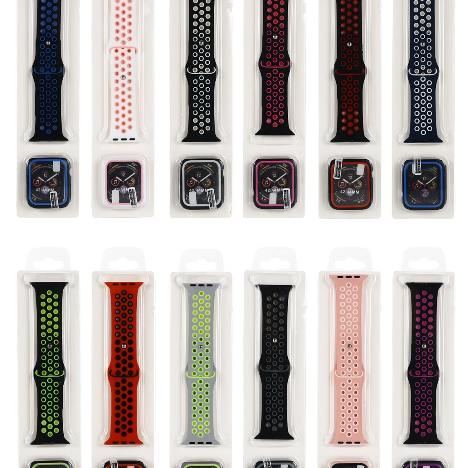 

Reloj inteligente Smart Bracelet Replacement Sport watch silicone Smartwatch band For Apple iwatch 1 2 3 4 5 6 7, Optional