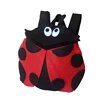 Kindergarten girls boys red cute zoo animal ladybug toddler kids school soft small baby felt backpack