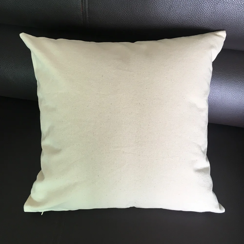 12 Oz Natural Canvas Pillow Case 18x18 Plain Raw Cotton Pillow Cover Blanks For Handpainting