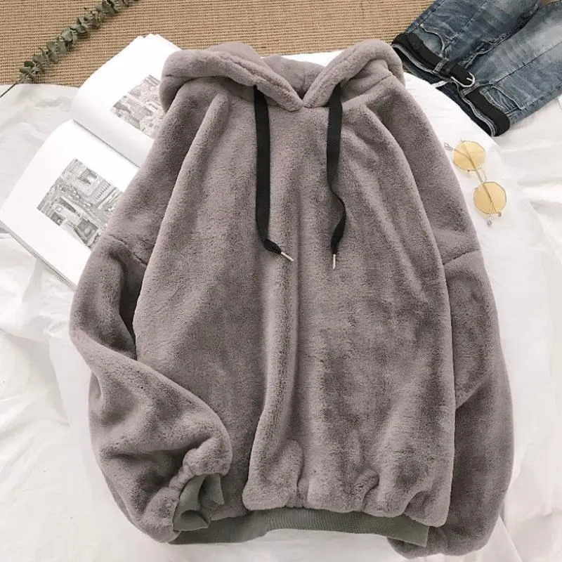 

2020 winter hot sale Plush sweater women ins casual lazy style loose Korean style plush jacket