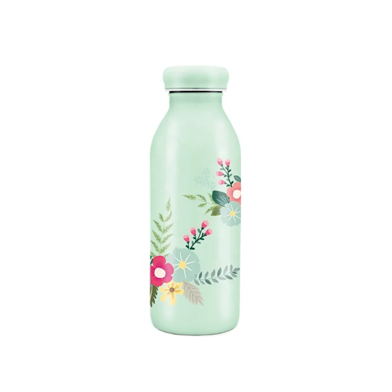 Fashion beautiful appearance milk bottle shaped stainless steel vacuum Insulated  water bottle