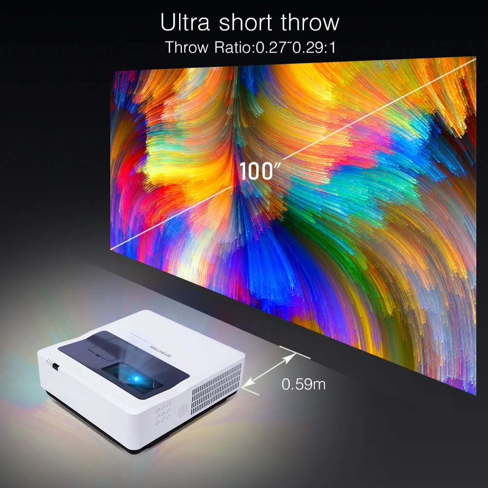 Byintek Cu400xst 4k Laser Projector 4200 Ansi Lumens 3lcd Holographic Proyector For Advertising