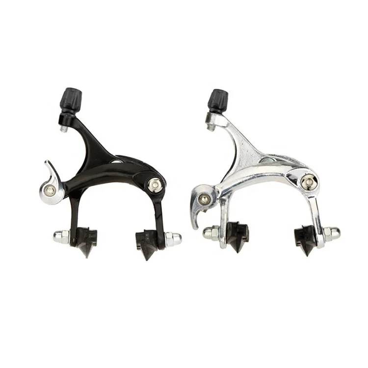 

Road Bicycle Cliper Aluminum Alloy Long Arm Clamp Front C Brakes, Black/silver