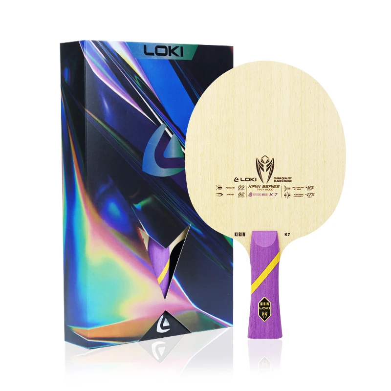 LOKI K7 Bottom Plate Oem Custom Hot Selling 7 Ply Pure Wood Professional Ping Pong Racket Table Tennis Blade
