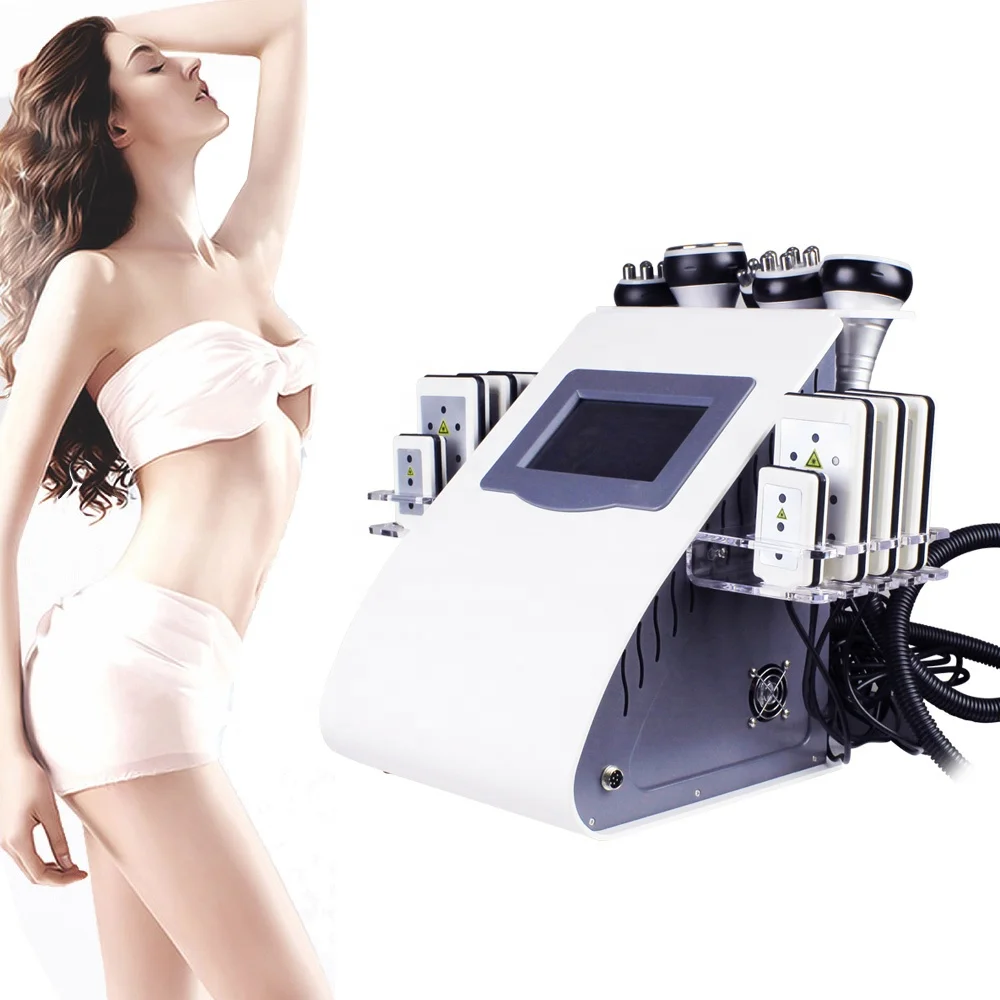 

2021 6in1 Ultrasonic 40K vacuum cavitation system beauty machine cavitation slimming multipolar rf machine