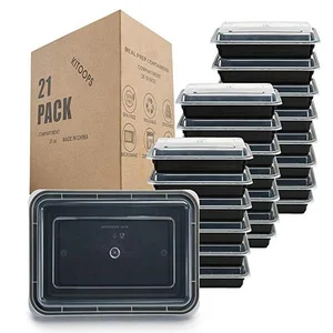 Image of lunch bento box weight plastic disposable compartment lunch box