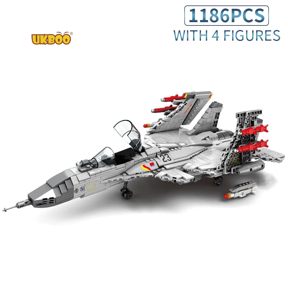 

Free Shipping 1186 pcs J-15 Carrier Fighter Building Blocks sets Educational Airplane Military Bricks toys for boys