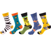 

Men's Dress Party Crazy Colorful Funny Cotton Crew Socks Packs