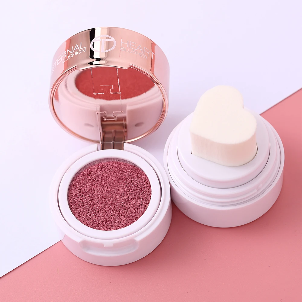 

O.TWO.O Unique Design New 2019 Heart Stamp Cream Blush 4 Colors Waterproof Cheek Blusher