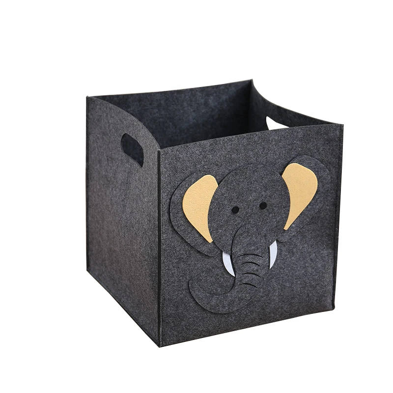 

Premium OEM Twinkle Hampers Decorative Felt Organizer Foldable Toy Box Fabric Storage Basket For Kids Toys