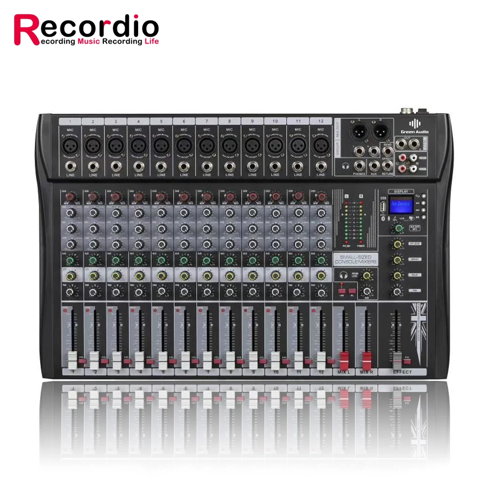 

GAX-CT12 Studio Recording Mixer performance with USB MP3 audio mixer