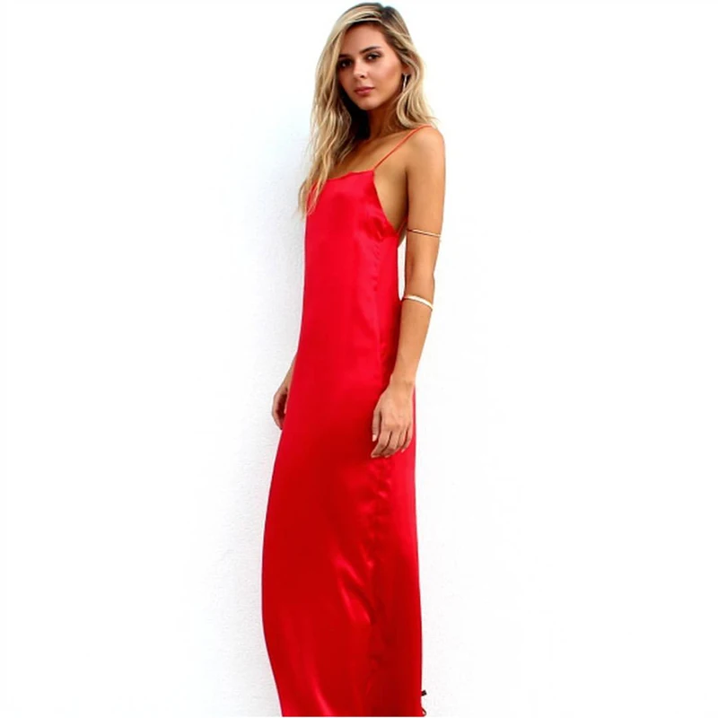 

Tempting Sexy Dress Sexy Back Suspender Long Skirt Sexy Party Dress 3 Colours And 3 Yards Women Midi Dress