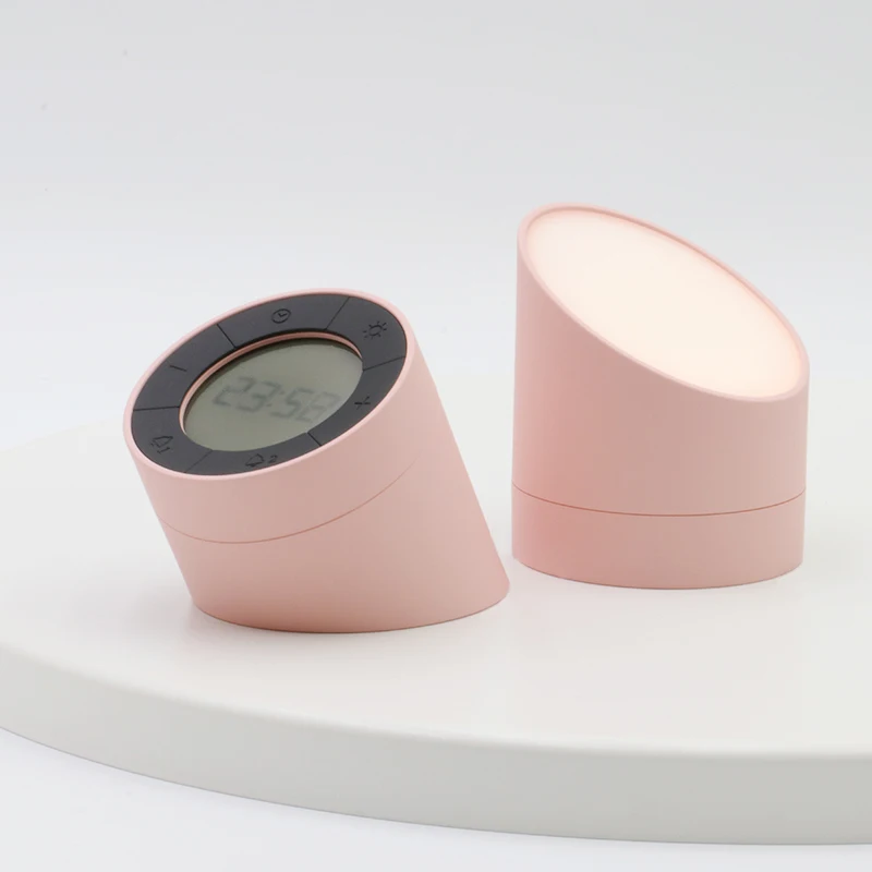 

Modern alarm clock smart night light USB charge digital desk table bedside lamp for kids hotel bedroom living room