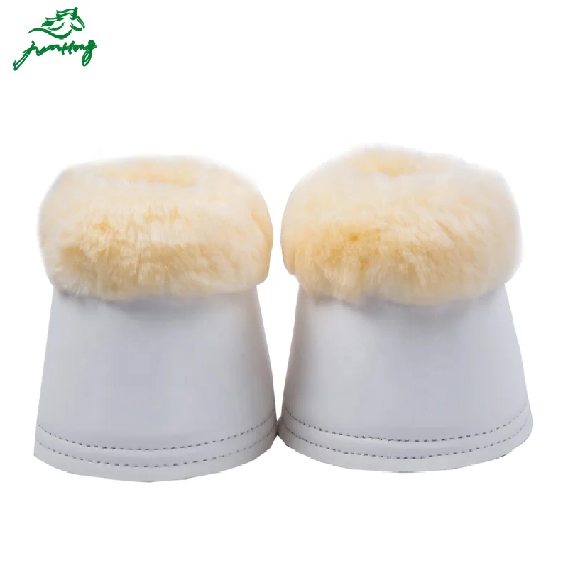 

Horse Sports Boots Tendon Boots Bell boots with Fur, Black