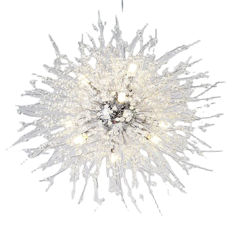 hot sale custom G9 crystal dandelion modern indoor hotel room hallway led pendant light