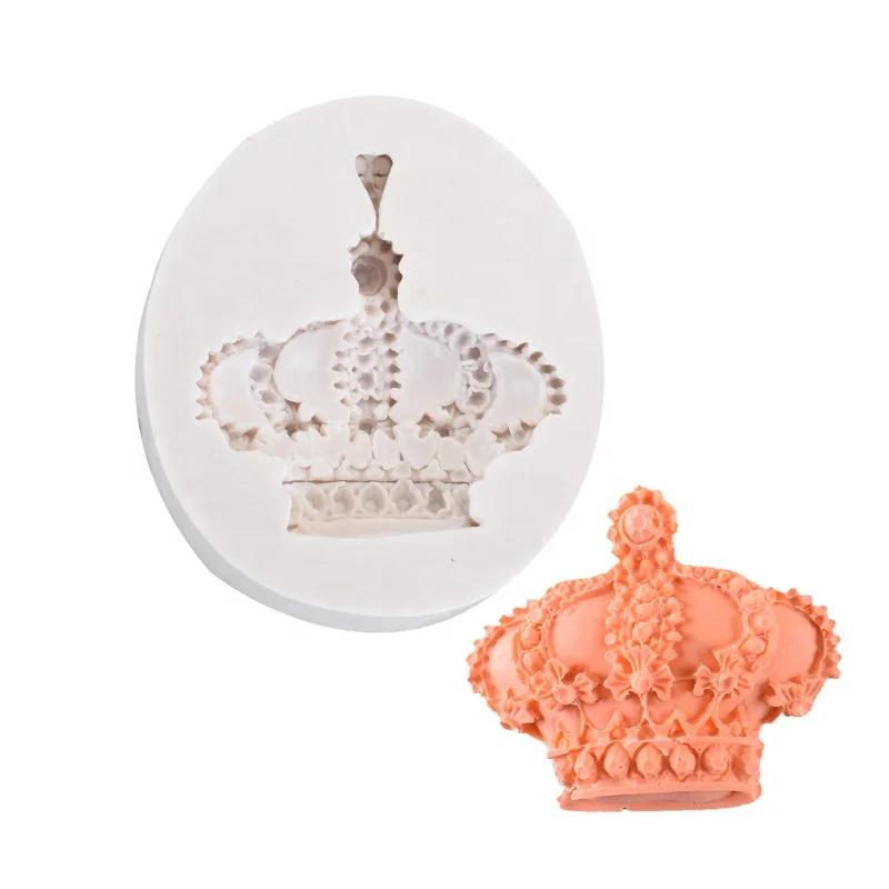 

Columns Crown prince Fondant Cake Decoration Molds Chocolate Soap Wax Making Ice Tray Silicone Cake Tools, Pink or grey