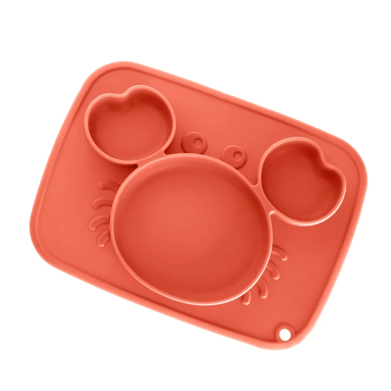

LULA Silicone Suction Plate Self Feeding Training Storage Divided Plate Baby Toddler Bowl and Dish