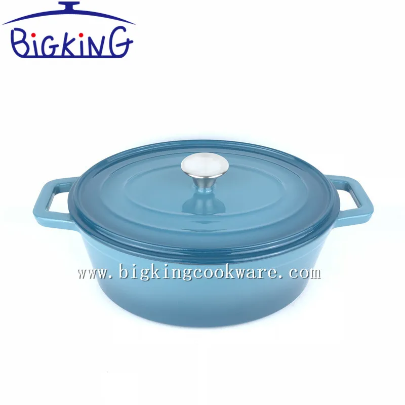 

29cm Pre-seasoned Oval Cocotte Cast Iron Casserole Pot