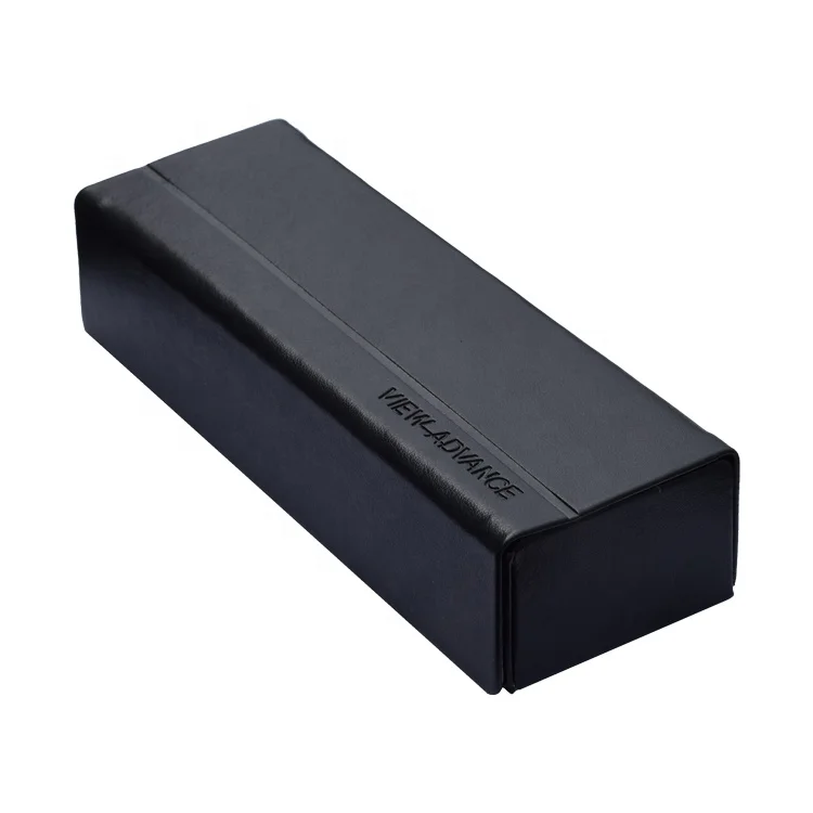 

Fashion Rectangle Glasses Case High-grade Custom Logo Handmade Pu Leather Sunglasses Case Square Eyeglass Box