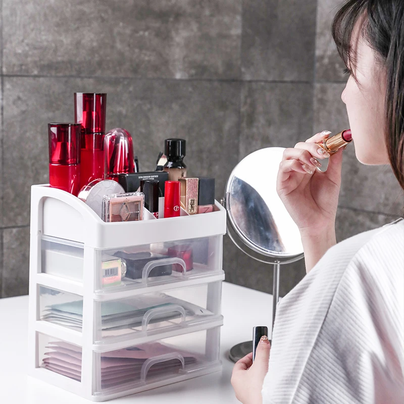 

Plastic Cosmetics Makeup Acrylic Desktop Desktop Storage Drawer