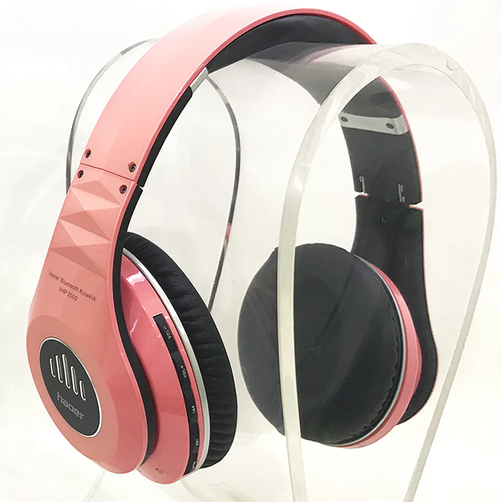 

High quality pink colour bluthooth headphones earphones headset wireless bt headphone