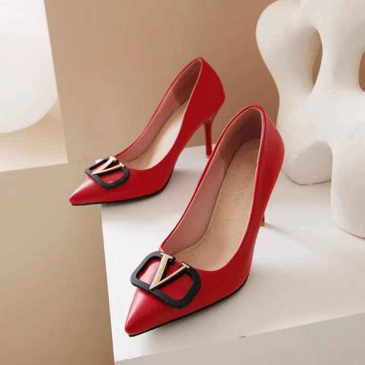 

Italian Women Work Shoes Pump Red Wedding White Shoes Wide Width Women Hight Heels Spring Shoes For Women