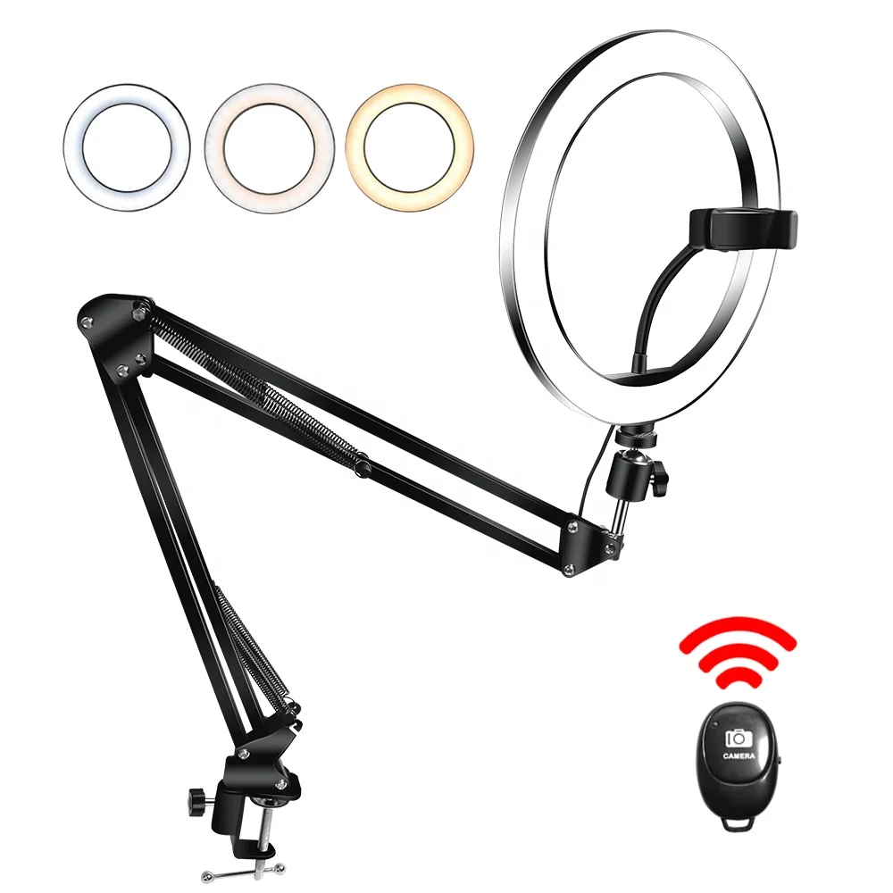 

10/6/7/7.8 Inch Ring Light Long Arm Stand Ring Selfie Light 26Cm Phone Makeup Live Youtube Light Table 16Cm Lamp For Studio