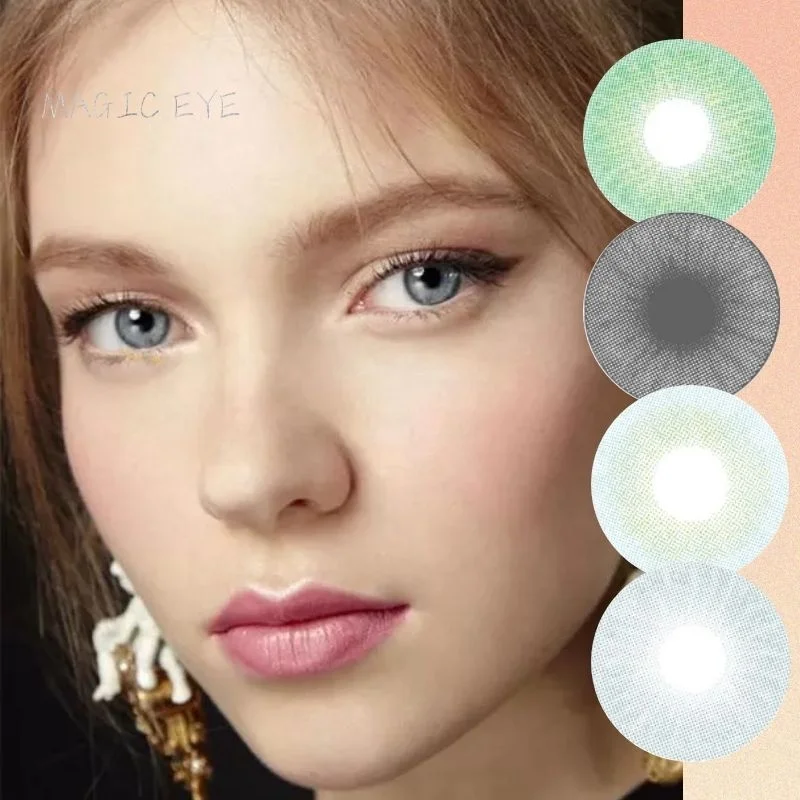 

China natural high quality soft cheap yearly colored contacts lens blue colored contact lenses