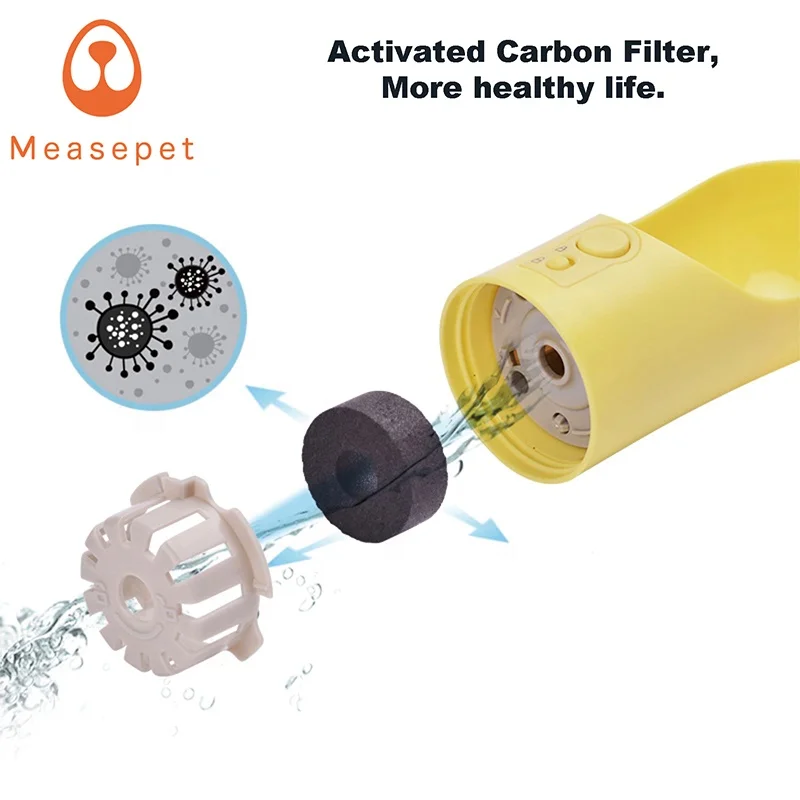 
Manufacturer Wholesale Price Free Logo Portable Travel Outdoor Pet Water Dispenser Feeder Dog Water Bottle 