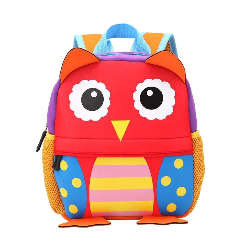 

TC-2509 Neoprene school bags for kids Cute 3D animal shoulder Bag Children's Large Capacity Backpack with 5 designs, Stock with 5 designs