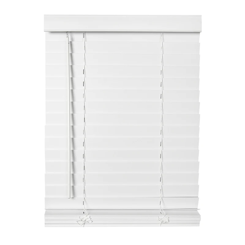 Custom Faux Wood Cordless Venetian Blinds Pvc/wood Spring Vertical Shade Window Blind