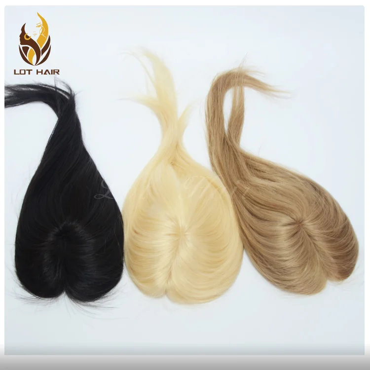 

Hot sell remy hair replacement real human hair womens long hair toupee