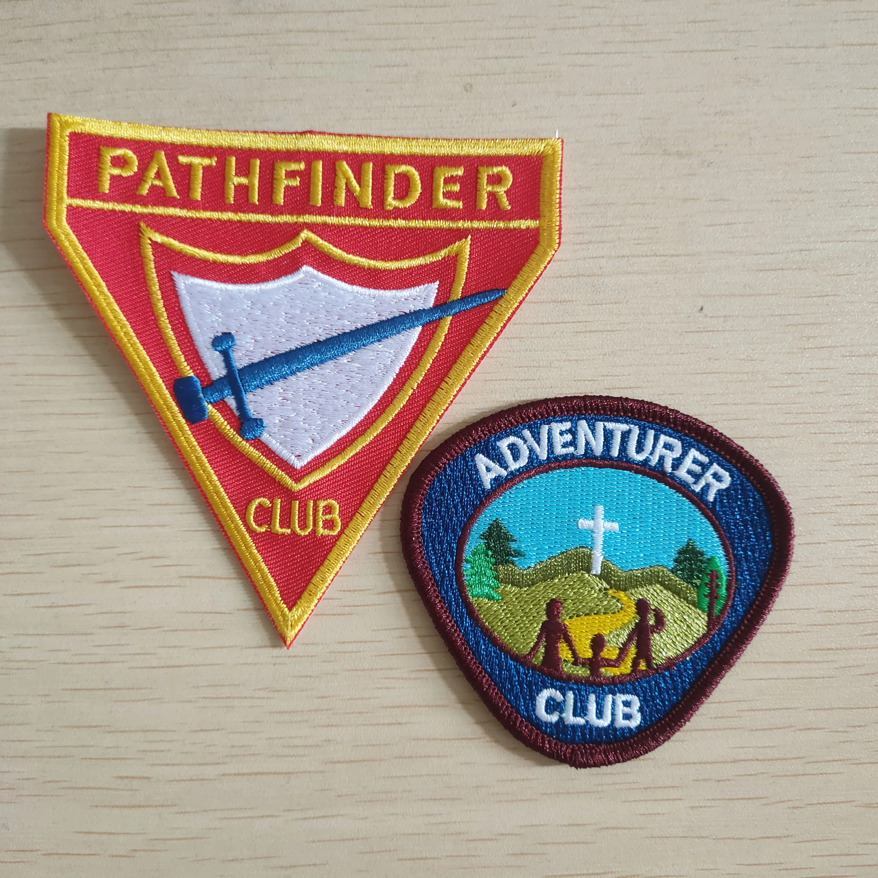 

Wholesale cheap price Pathfinder club Adventurer club patches for clothing Custom your own design name logo Iron On patch