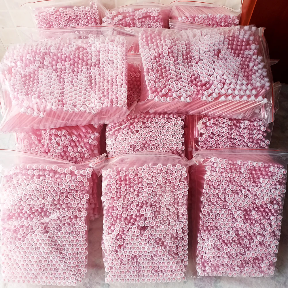 

Private Label Eyelash Brush disposable eyelash extension brush cleaner Mascara Wand with Tube Beauty Plastic Tube Clean Brush