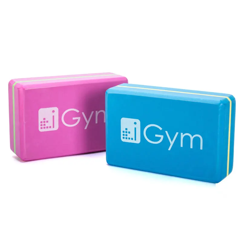 

China Accessory Organic Color Freight Material Natural Wholesale Hig Quality EVA Yoga Block Custom Foam Brick, Pink/blue