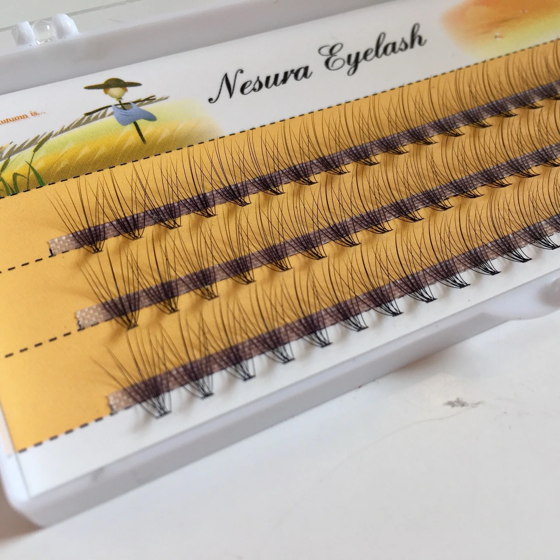 

pointy base long stem 0.03 pre made russian volume eyelash extensions loose fans unique customize lashify packaging, Natural black