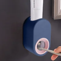 

Automatic Toothpaste Dispenser Non-Toxic Wall Hanger Mount Dust-Proof Toothpaste Squeezer Quick Take Straw Rack
