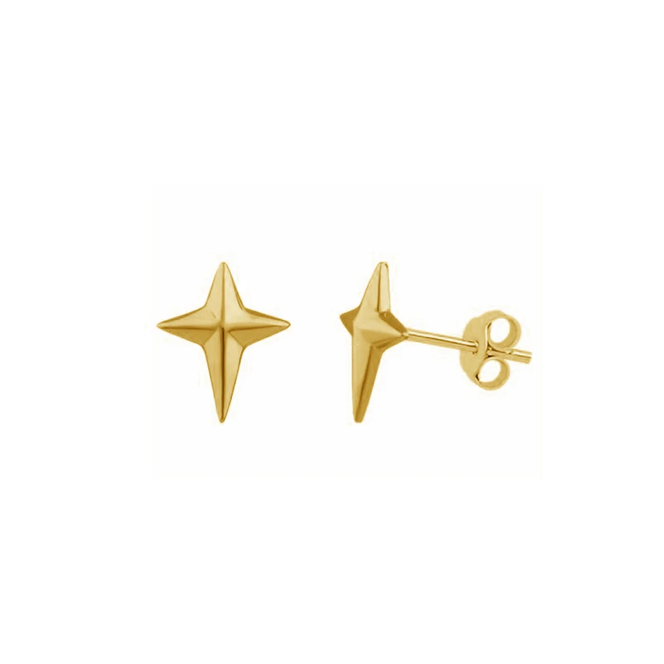 

Fine Jewelry Earrings For Women 925 Sterling Silver Wholesale 18k Gold Vermeil Divine Star Stud Earrings