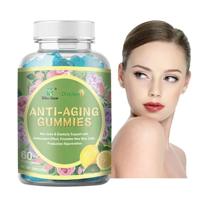 

Hot selling Anti-aging gummy Skin whitening L glutathiones candy healthcare supplement skin care Collagen anti aging gummies