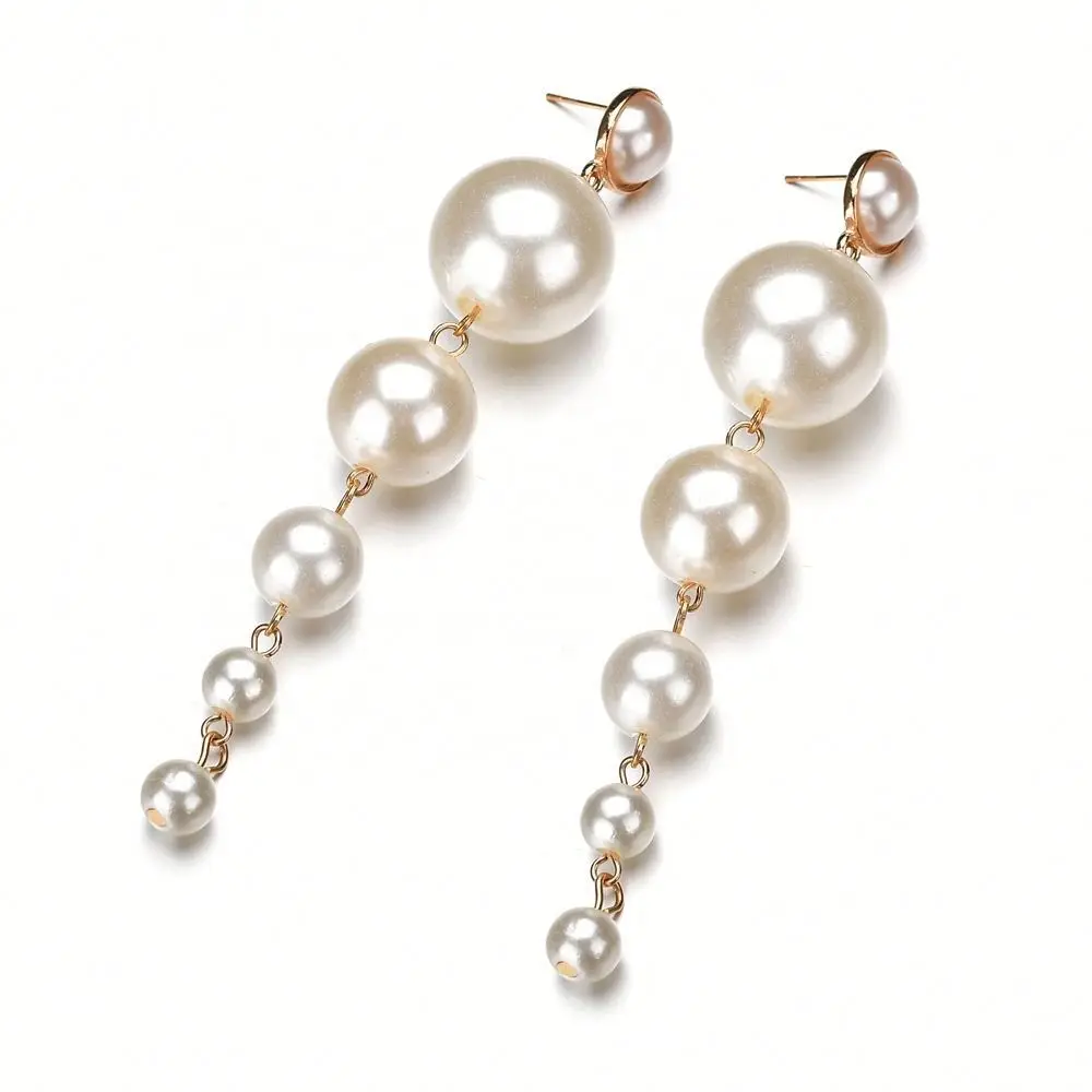 

Long assel pearl earrings Fashion personality women's earrings, Picture
