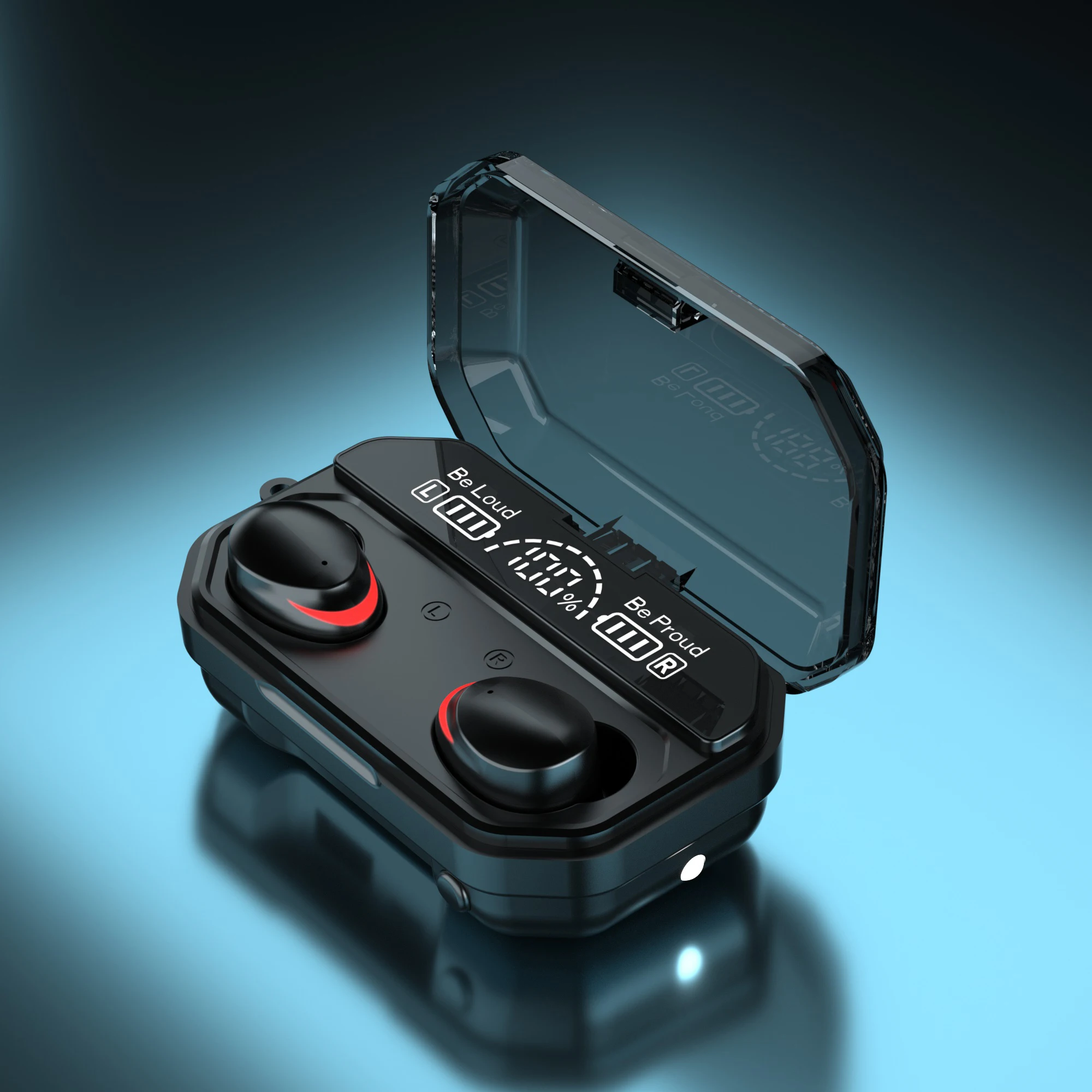 

A17 2000mAh Flashlight Stereo Silicone Earphone Cover Noise Reduction studio Headset Headphone Silicone Fbi Mp3 Earphones